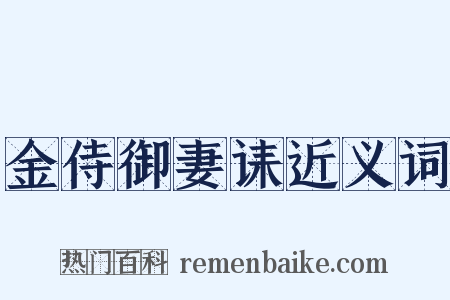 金侍御妻诔近义词是什么意思的图片